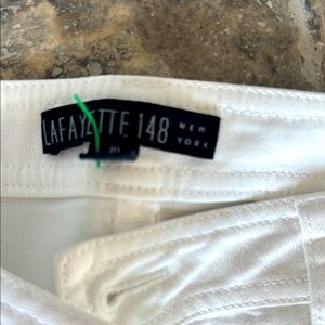 Lafayette 148 New York Crisp White Trousers
